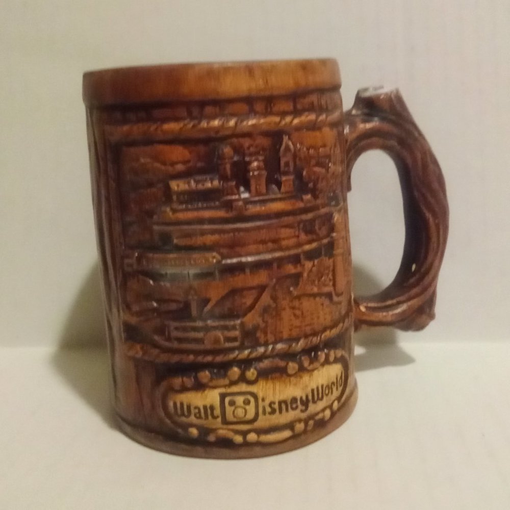 1970s Vintage Treasure Craft Walt Disneyworld Coffee Mug Monorail & Castle